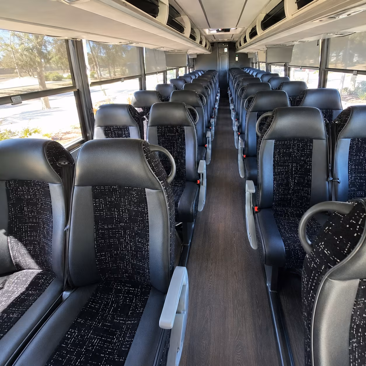 south bend charter bus interior